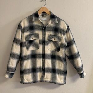 Aritzia Tna Plaid Sherpa Lined Shacket Women's‎ Size 1
